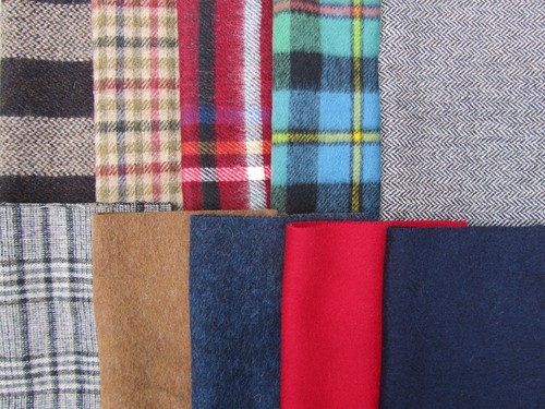 100 wool pieces 25x25cm - wool,